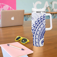 Cook Islands Palmerston Tumbler With Handle Polynesian Tribal Tattoo LT05 - Polynesian Pride