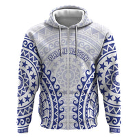 Custom Cook Islands Palmerston Zip Hoodie Polynesian Tribal Tattoo
