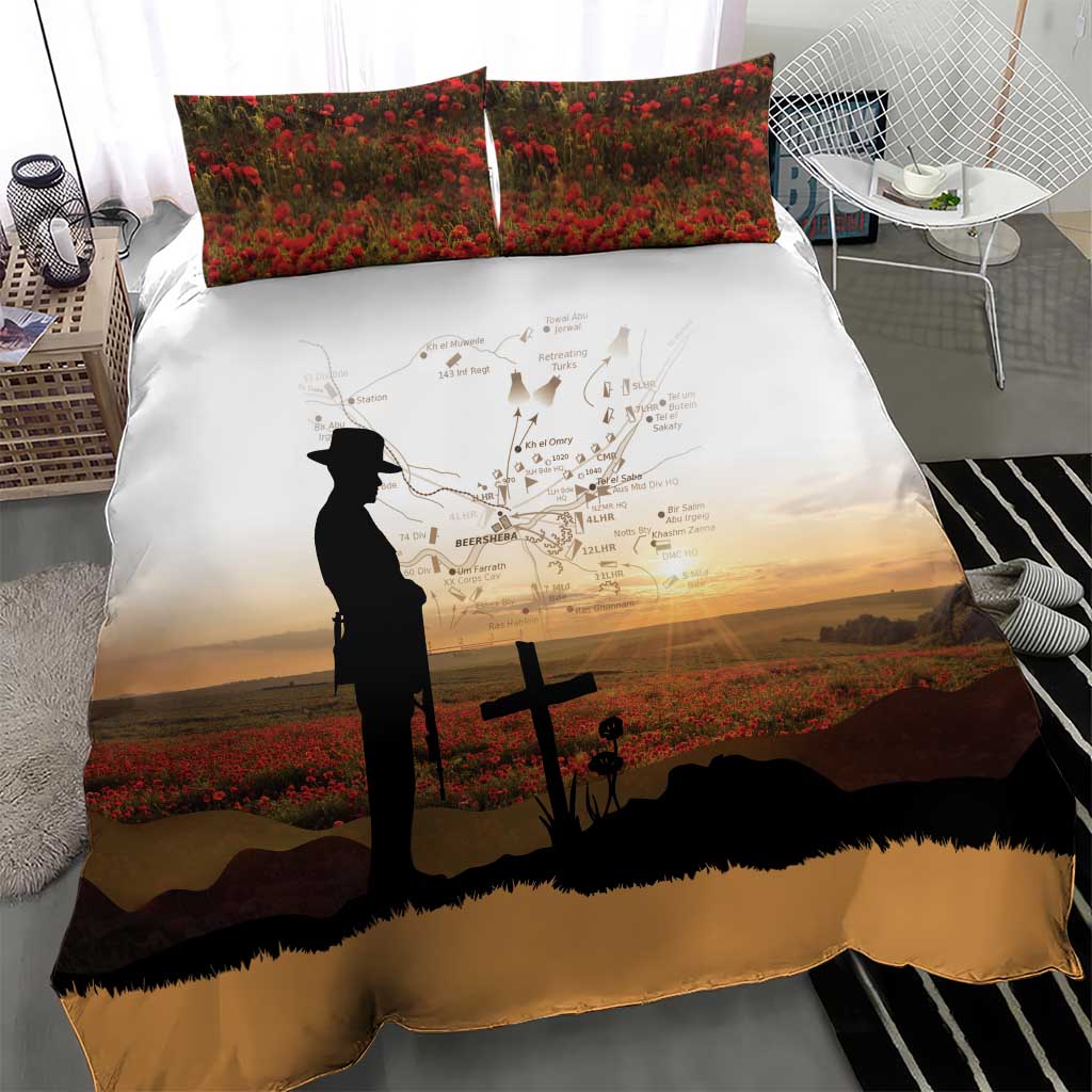 Australia And New Zealand ANZAC Day Bedding Set Battle Of Beersheba LT05 - Polynesian Pride