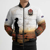 Australia And New Zealand ANZAC Day Bomber Puffer Jacket Battle Of Beersheba LT05 - Polynesian Pride
