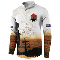 Australia And New Zealand ANZAC Day Button Sweatshirt Battle Of Beersheba LT05 - Polynesian Pride