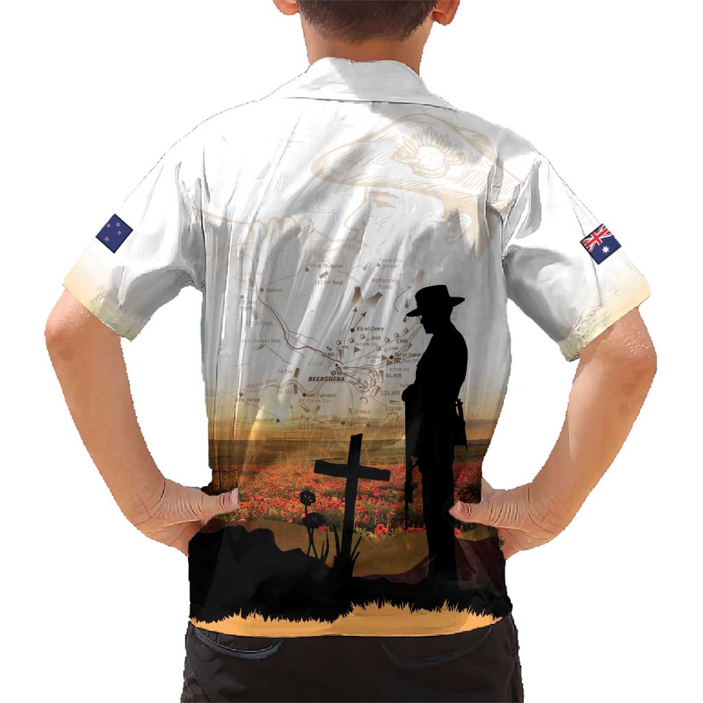 Australia And New Zealand ANZAC Day Family Matching Mermaid Dress and Hawaiian Shirt Battle Of Beersheba