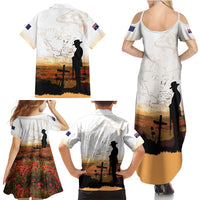 Australia And New Zealand ANZAC Day Family Matching Summer Maxi Dress and Hawaiian Shirt Battle Of Beersheba
