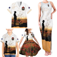 Australia And New Zealand ANZAC Day Family Matching Tank Maxi Dress and Hawaiian Shirt Battle Of Beersheba
