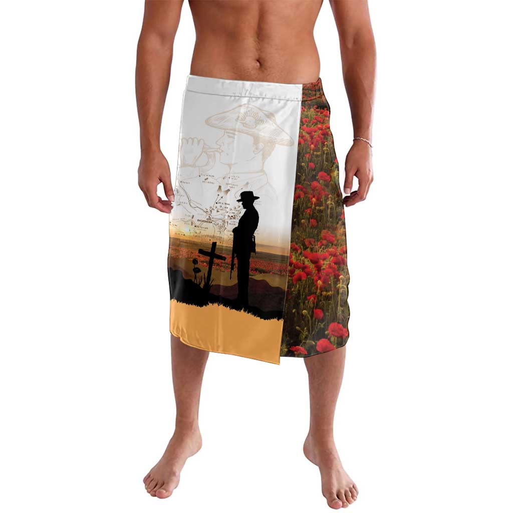 Australia And New Zealand ANZAC Day Lavalava Battle Of Beersheba LT05 Beige - Polynesian Pride