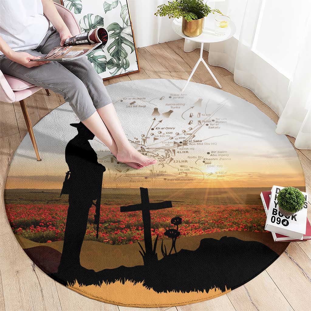 Australia And New Zealand ANZAC Day Round Carpet Battle Of Beersheba