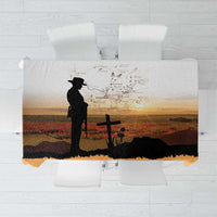Australia And New Zealand ANZAC Day Tablecloth Battle Of Beersheba LT05 Beige - Polynesian Pride