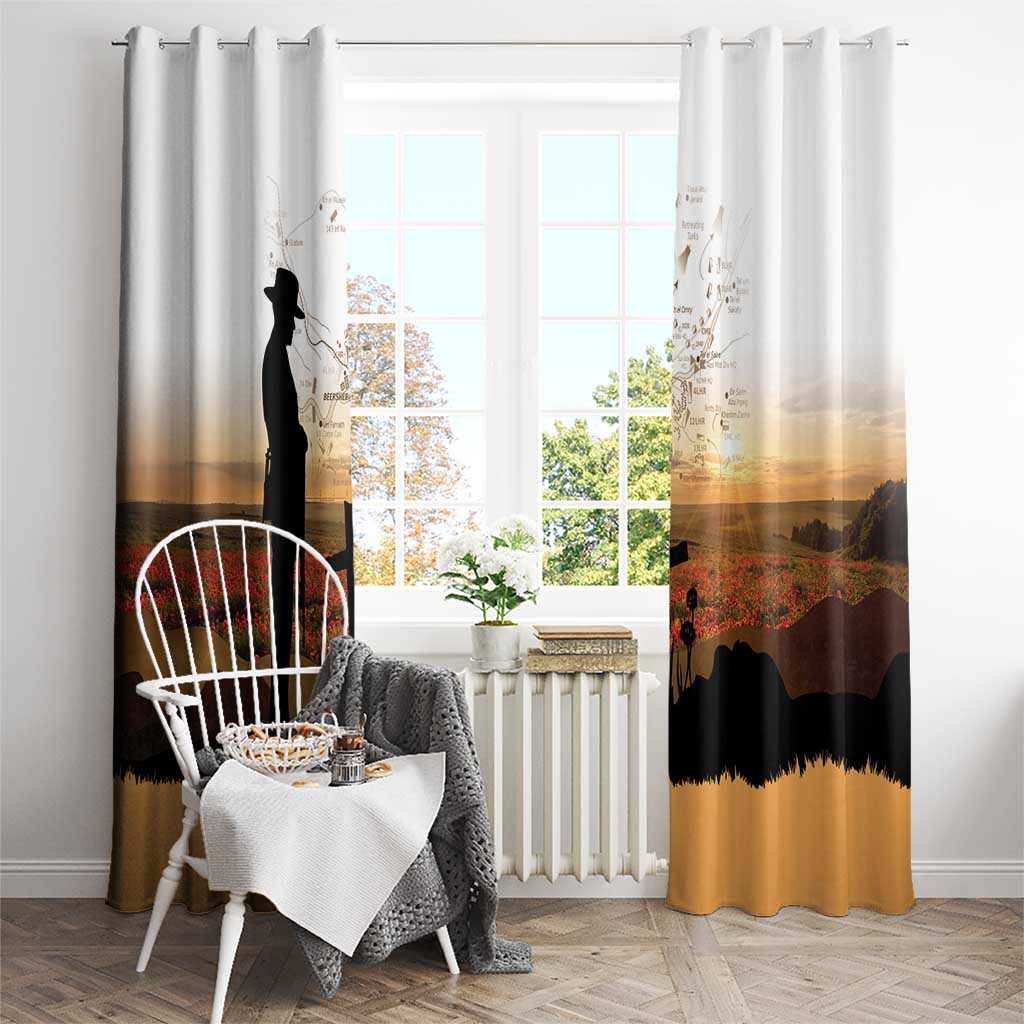 Australia And New Zealand ANZAC Day Window Curtain Battle Of Beersheba LT05 - Polynesian Pride