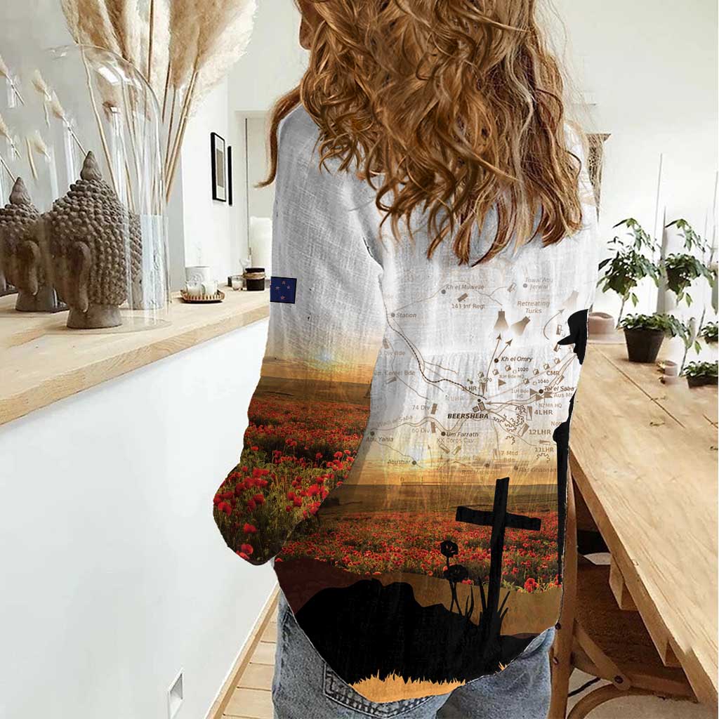 Australia And New Zealand ANZAC Day Women Casual Shirt Battle Of Beersheba