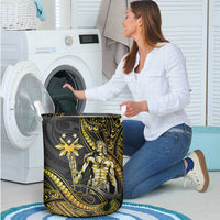 Filipinos Lapu Lapu Hero Laundry Basket Gold Polynesian Tribal Tattoo LT05 - Polynesian Pride