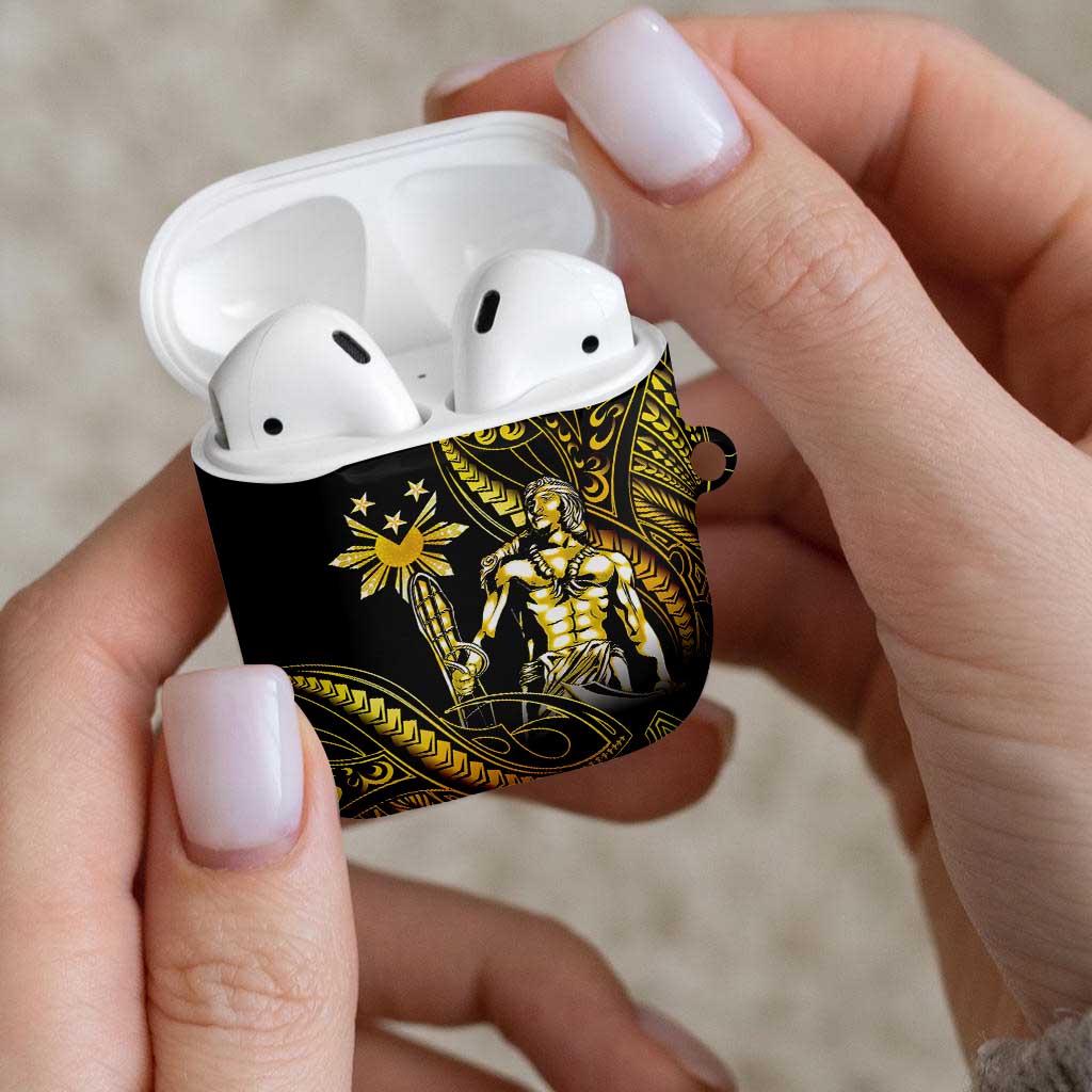 Filipinos Lapu Lapu Hero AirPods Case Gold Polynesian Tribal Tattoo LT05 - Polynesian Pride