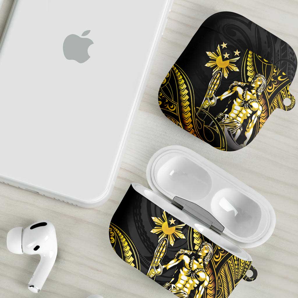 Filipinos Lapu Lapu Hero AirPods Case Gold Polynesian Tribal Tattoo LT05 - Polynesian Pride