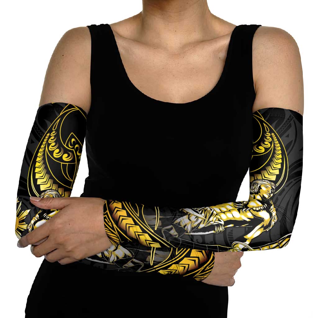 Filipinos Lapu Lapu Hero Arm Sleeves Gold Polynesian Tribal Tattoo LT05 - Polynesian Pride