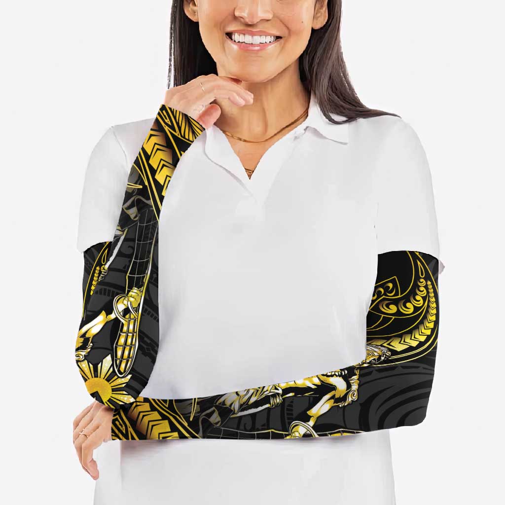 Filipinos Lapu Lapu Hero Arm Sleeves Gold Polynesian Tribal Tattoo LT05 - Polynesian Pride