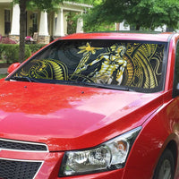 Filipinos Lapu Lapu Hero Auto Sun Shade Gold Polynesian Tribal Tattoo LT05 - Polynesian Pride