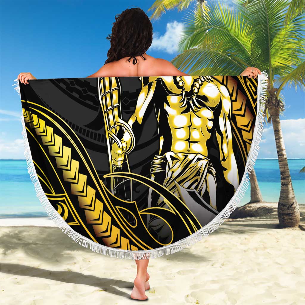 Filipinos Lapu Lapu Hero Beach Blanket Gold Polynesian Tribal Tattoo