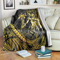Filipinos Lapu Lapu Hero Blanket Gold Polynesian Tribal Tattoo LT05 Gold - Polynesian Pride
