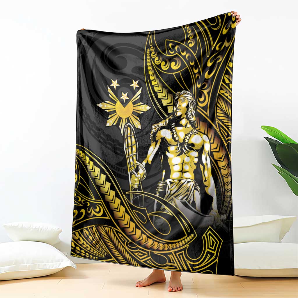 Filipinos Lapu Lapu Hero Blanket Gold Polynesian Tribal Tattoo LT05 - Polynesian Pride