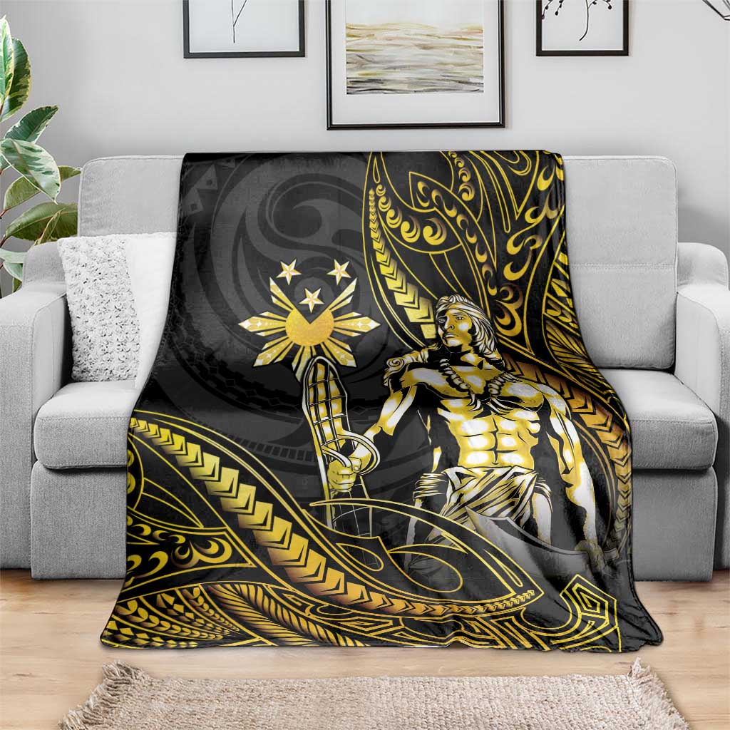 Filipinos Lapu Lapu Hero Blanket Gold Polynesian Tribal Tattoo LT05 - Polynesian Pride