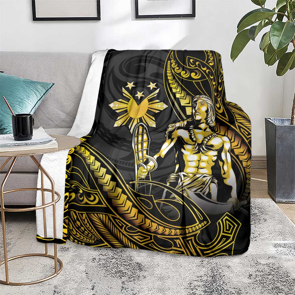 Filipinos Lapu Lapu Hero Blanket Gold Polynesian Tribal Tattoo LT05 - Polynesian Pride