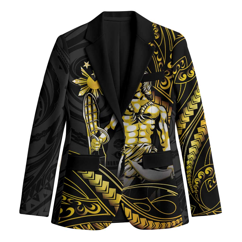 Filipinos Lapu Lapu Hero Blazer Gold Polynesian Tribal Tattoo LT05 Unisex Gold - Polynesian Pride