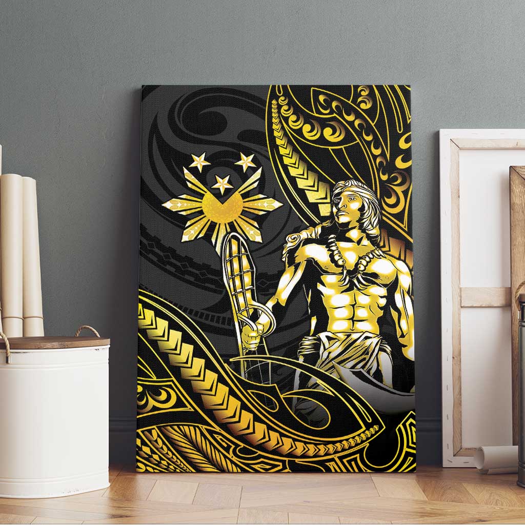 Filipinos Lapu Lapu Hero Canvas Wall Art Gold Polynesian Tribal Tattoo LT05 - Polynesian Pride