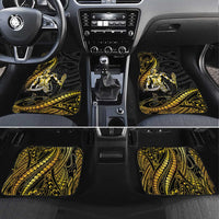Filipinos Lapu Lapu Hero Car Mats Gold Polynesian Tribal Tattoo LT05 Set 4pcs Gold - Polynesian Pride