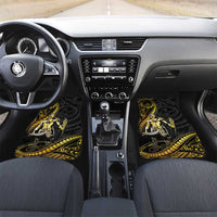 Filipinos Lapu Lapu Hero Car Mats Gold Polynesian Tribal Tattoo LT05 Set 2pcs - Front Gold - Polynesian Pride