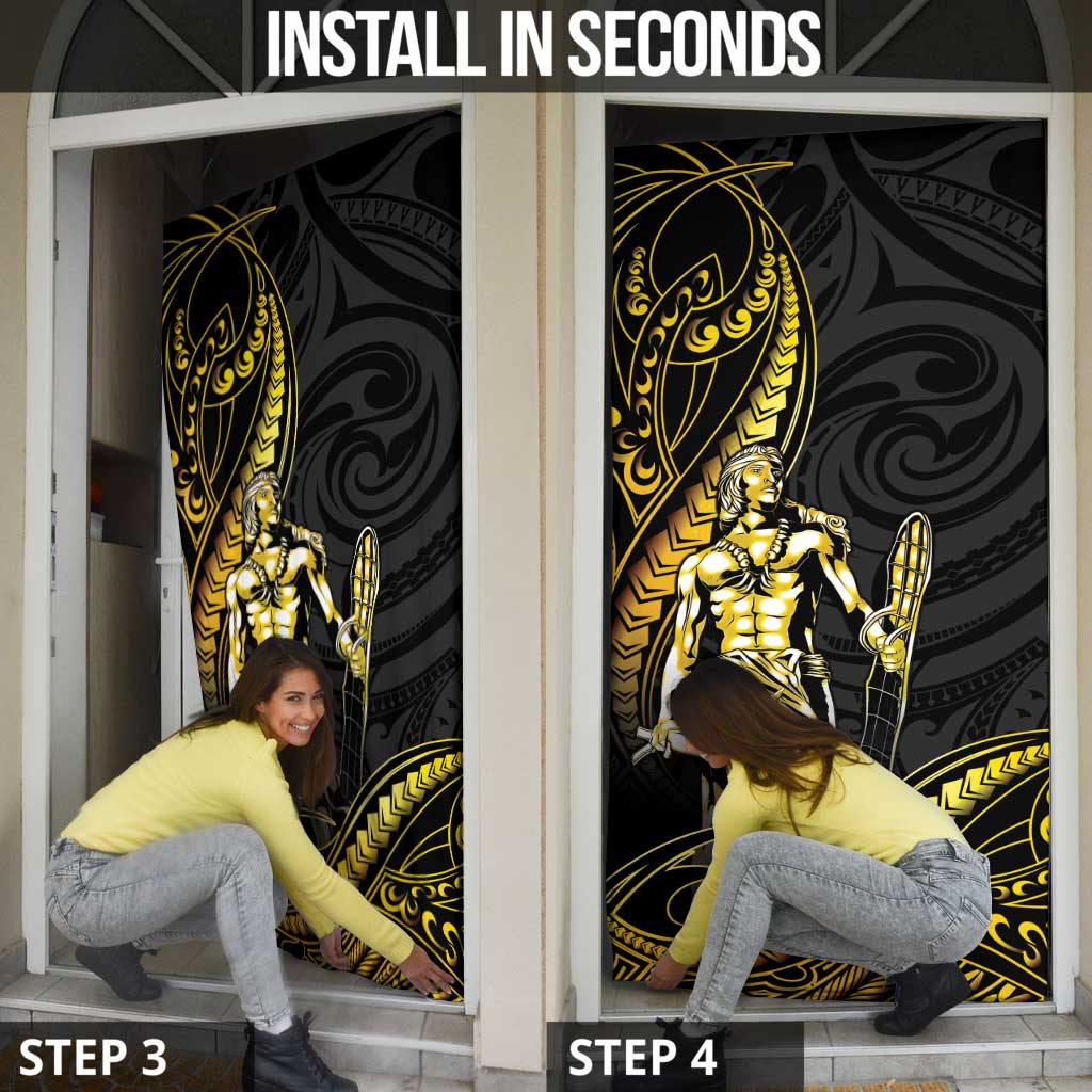 Filipinos Lapu Lapu Hero Door Cover Gold Polynesian Tribal Tattoo LT05 - Polynesian Pride
