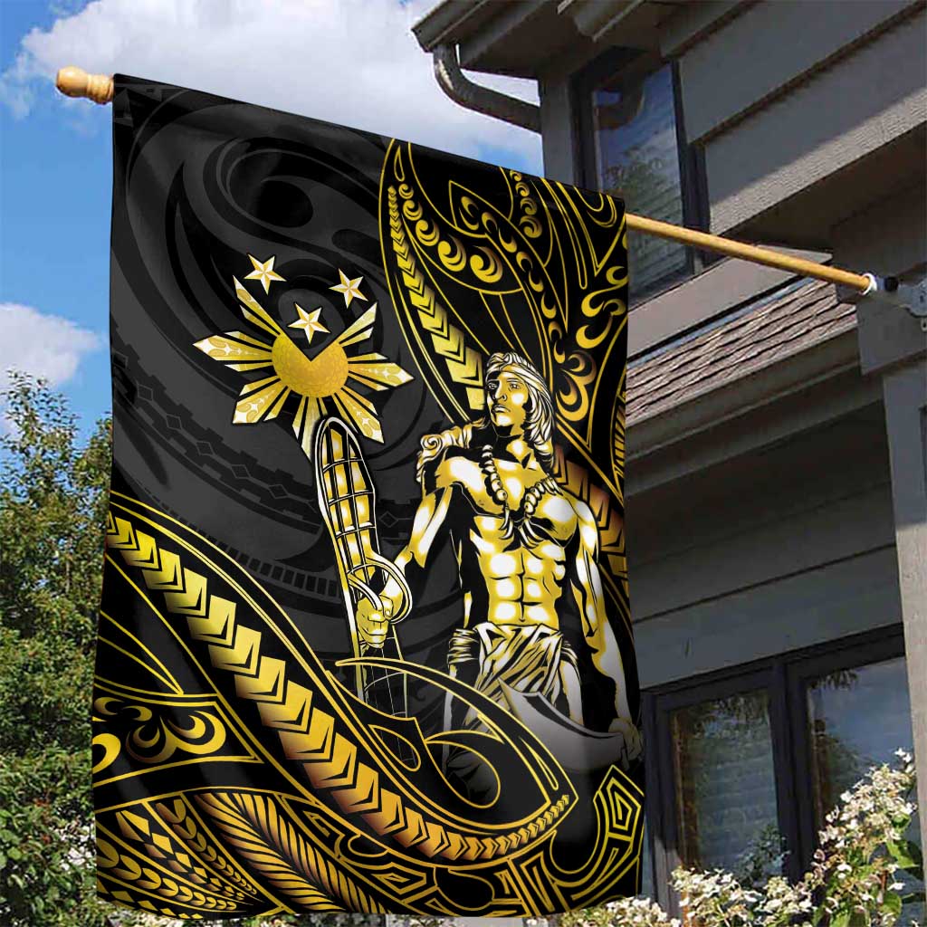 Filipinos Lapu Lapu Hero Garden Flag Gold Polynesian Tribal Tattoo LT05 - Polynesian Pride
