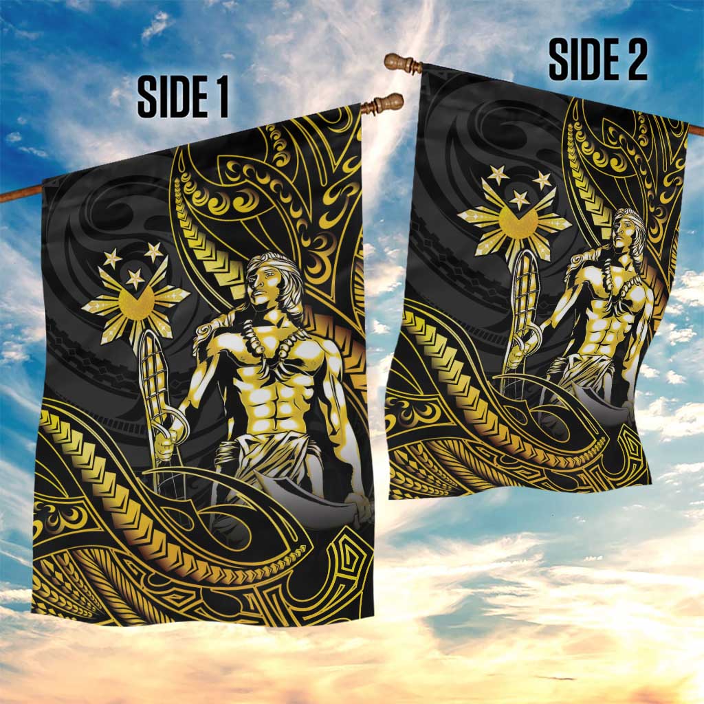 Filipinos Lapu Lapu Hero Garden Flag Gold Polynesian Tribal Tattoo LT05 - Polynesian Pride