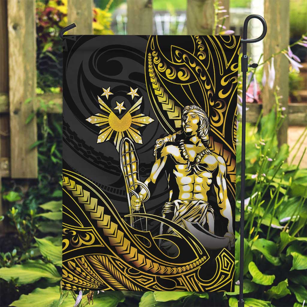 Filipinos Lapu Lapu Hero Garden Flag Gold Polynesian Tribal Tattoo LT05 Garden Flag Gold - Polynesian Pride