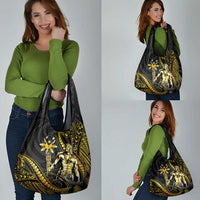 Filipinos Lapu Lapu Hero Grocery Bag Gold Polynesian Tribal Tattoo LT05 - Polynesian Pride