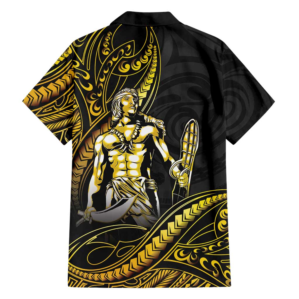 Filipinos Lapu Lapu Hero Hawaiian Shirt Gold Polynesian Tribal Tattoo