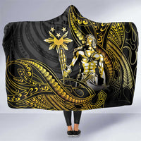 Filipinos Lapu Lapu Hero Hooded Blanket Gold Polynesian Tribal Tattoo LT05 One Size Gold - Polynesian Pride