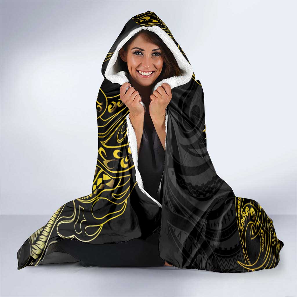 Filipinos Lapu Lapu Hero Hooded Blanket Gold Polynesian Tribal Tattoo LT05 - Polynesian Pride