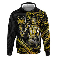 Filipinos Lapu Lapu Hero Hoodie Gold Polynesian Tribal Tattoo LT05 Pullover Hoodie Gold - Polynesian Pride