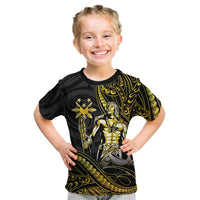 Filipinos Lapu Lapu Hero Kid T Shirt Gold Polynesian Tribal Tattoo LT05 Gold - Polynesian Pride