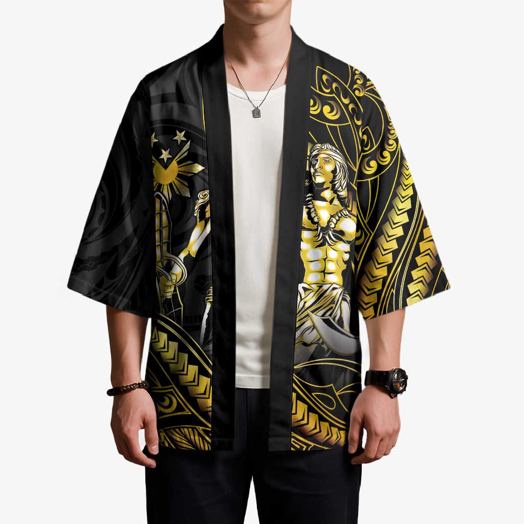 Filipinos Lapu Lapu Hero Kimono Gold Polynesian Tribal Tattoo LT05 - Polynesian Pride