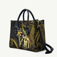 Filipinos Lapu Lapu Hero Leather Bag Gold Polynesian Tribal Tattoo LT05 Gold - Polynesian Pride
