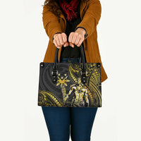 Filipinos Lapu Lapu Hero Leather Bag Gold Polynesian Tribal Tattoo LT05 - Polynesian Pride