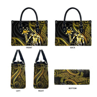 Filipinos Lapu Lapu Hero Leather Bag Gold Polynesian Tribal Tattoo LT05 - Polynesian Pride