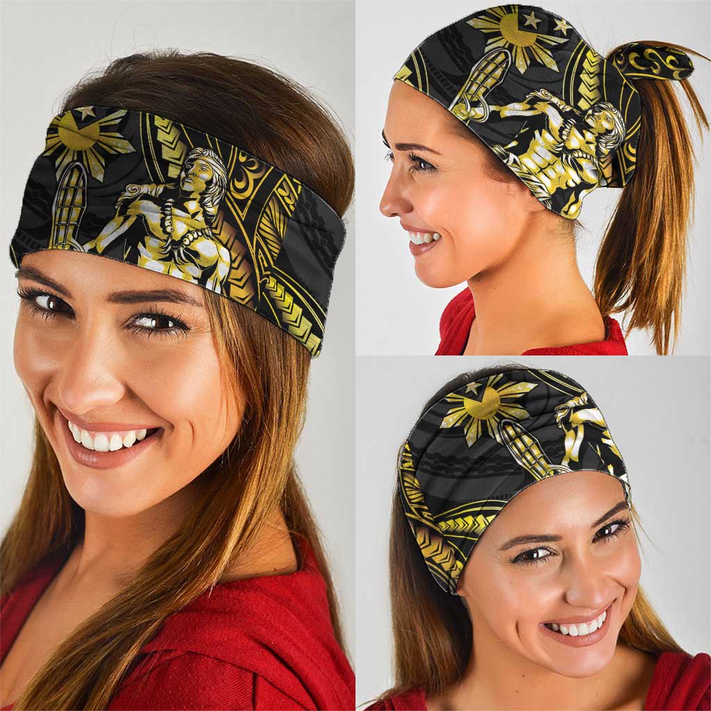 Filipinos Lapu Lapu Hero Neck Gaiter Gold Polynesian Tribal Tattoo