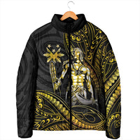 Filipinos Lapu Lapu Hero Padded Jacket Gold Polynesian Tribal Tattoo LT05 - Polynesian Pride