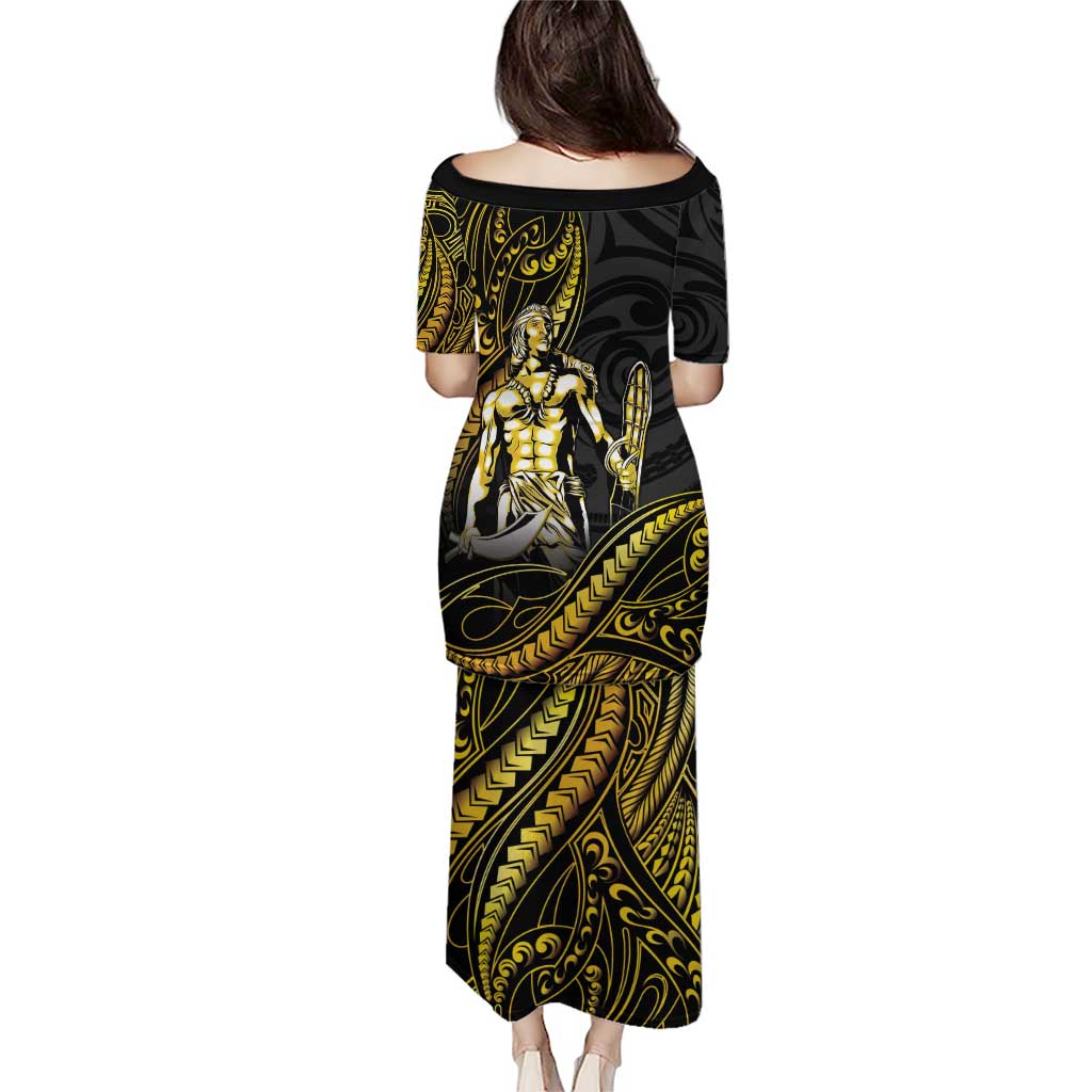 Filipinos Lapu Lapu Hero Puletasi Gold Polynesian Tribal Tattoo LT05 - Polynesian Pride