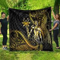 Filipinos Lapu Lapu Hero Quilt Gold Polynesian Tribal Tattoo