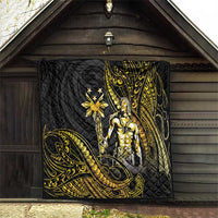 Filipinos Lapu Lapu Hero Quilt Gold Polynesian Tribal Tattoo
