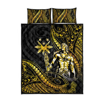 Filipinos Lapu Lapu Hero Quilt Bed Set Gold Polynesian Tribal Tattoo LT05 - Polynesian Pride
