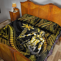 Filipinos Lapu Lapu Hero Quilt Bed Set Gold Polynesian Tribal Tattoo LT05 - Polynesian Pride