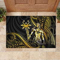 Filipinos Lapu Lapu Hero Rubber Doormat Gold Polynesian Tribal Tattoo LT05 Gold - Polynesian Pride